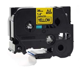 סרט למדפסת מדבקות BROTHER TZ-661 שחור על צהוב 36 מ"מ