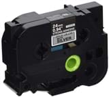 סרט למדפסת מדבקות BROTHER TZ-951 שחור על כסף 24 מ"מ