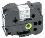 סרט למדפסת מדבקות BROTHER TZ-161 שחור על שקוף 36 מ"מ