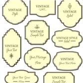 דפי מדבקות A4 למדפסת לייזר והזרקת דיו  סגנון עתיק. 25יח