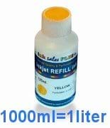 ערכת מילוי דיו 1ליטר   דיו צהוב איכותי ביותר made in Germany  HP 