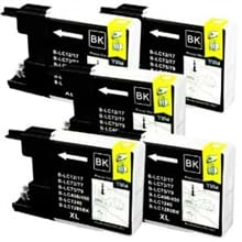 5 דיו  שחור תואם למדפסת BROTHER MFC-J6910DW 