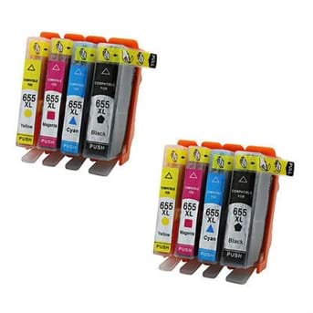 2 סט דיו  תואם 655 HP Deskjet ink advantage 4615