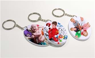 מחזיקי מפתחות סובלימציה מעץ.