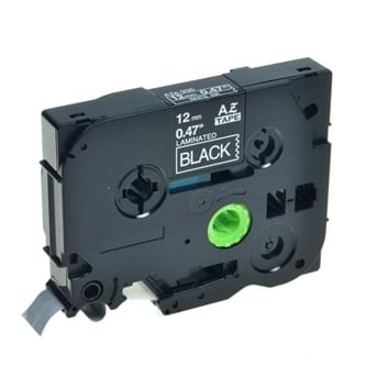 סרט למדפסת מדבקות 12ממ  BROTHER TZ-335 לבן על שחור