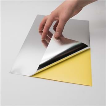  מדבקות צבע כסף  A4 למדפסת  להזרקת דיו 25יח