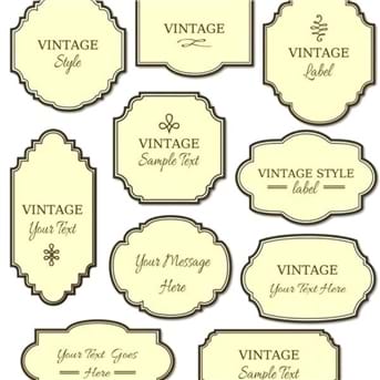 דפי מדבקות A4 למדפסת לייזר והזרקת דיו  סגנון עתיק רטרו. 50 דפים.